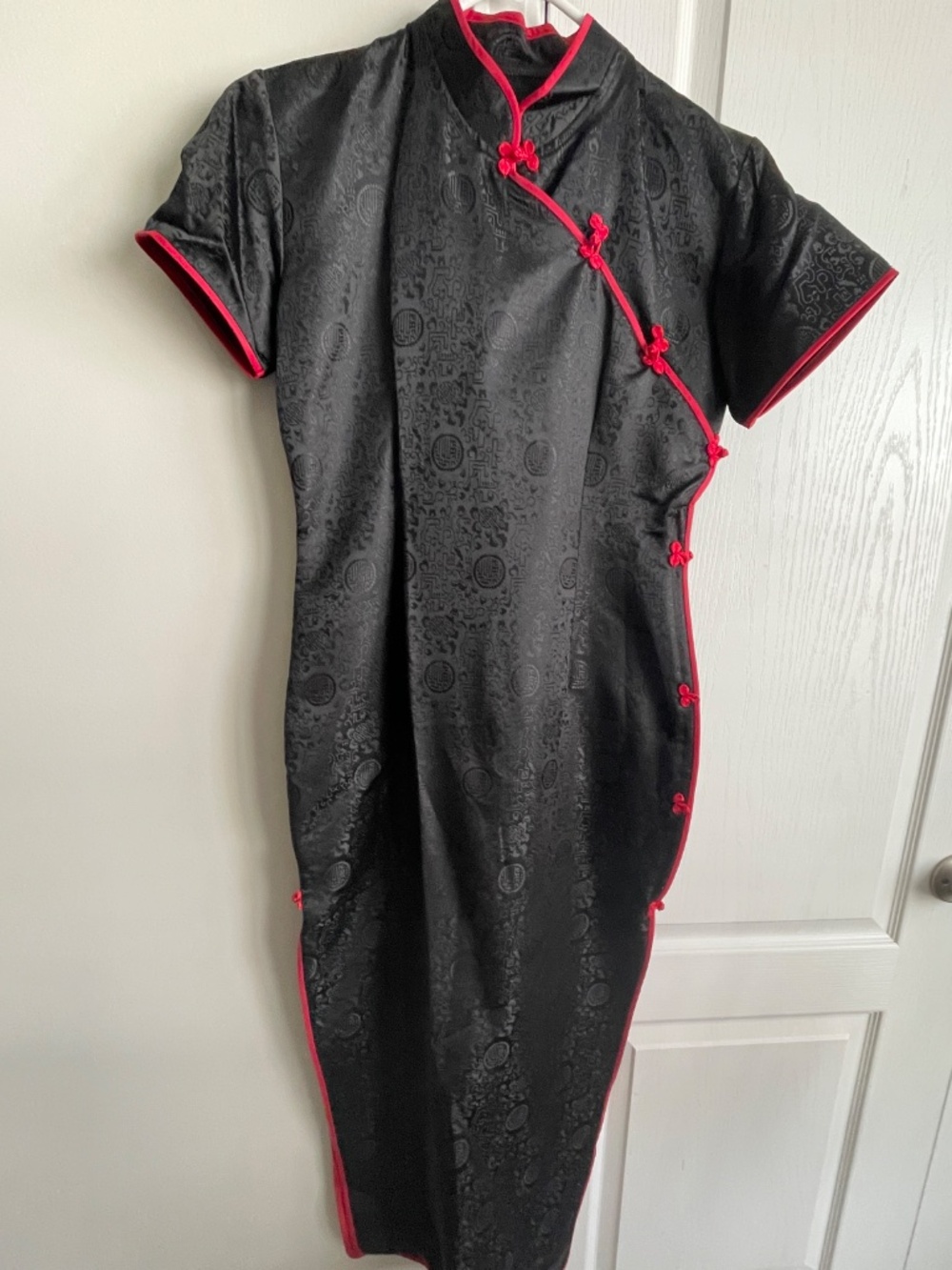 Black  Prom Dress Chinese Style Long Dress Size 4